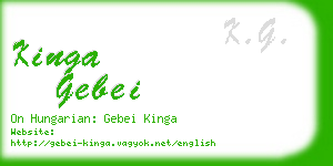 kinga gebei business card